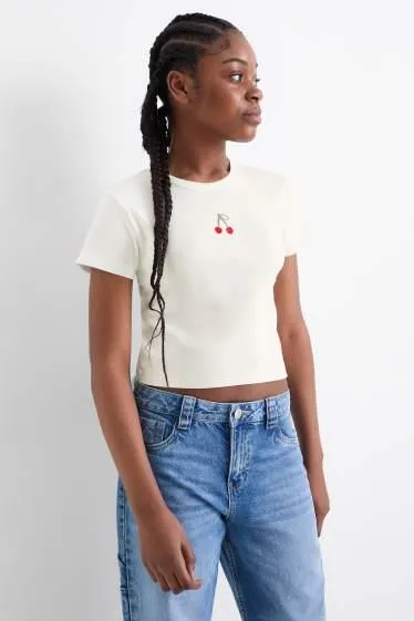 Multipack of 3 - cherry and bow - short sleeve T-shirt