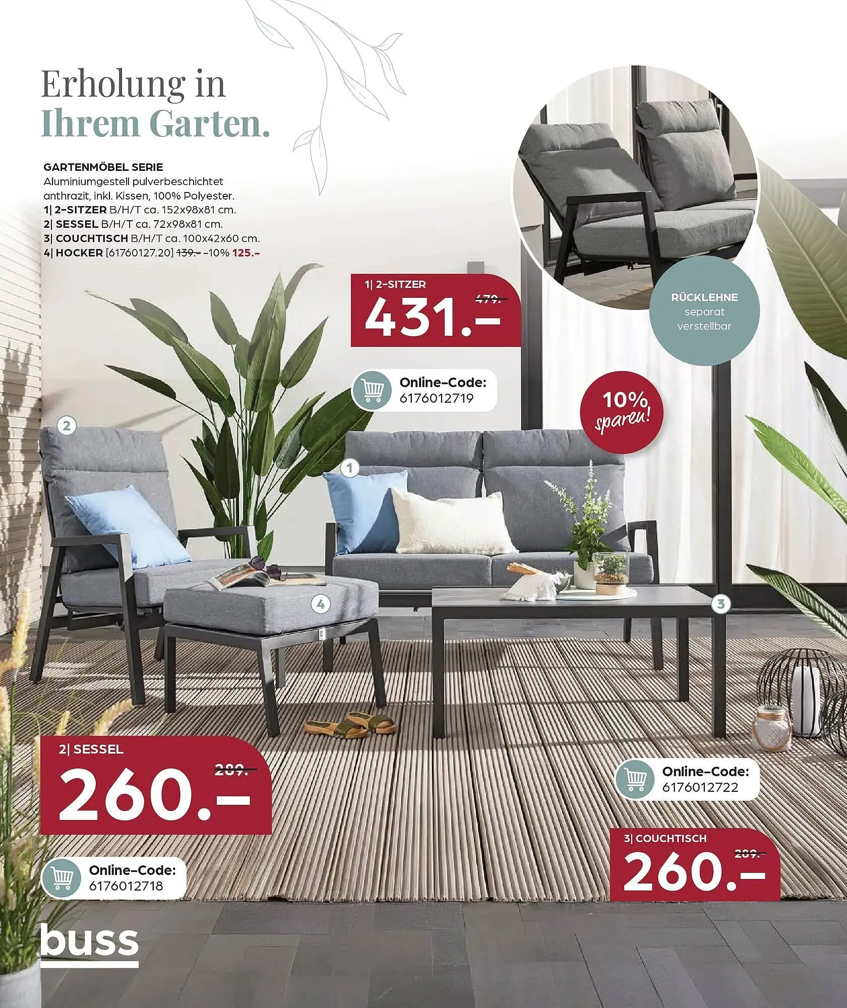 Möbel Buss Prospekt von 8. April bis 13. April 2026 - Prospekt seite 12