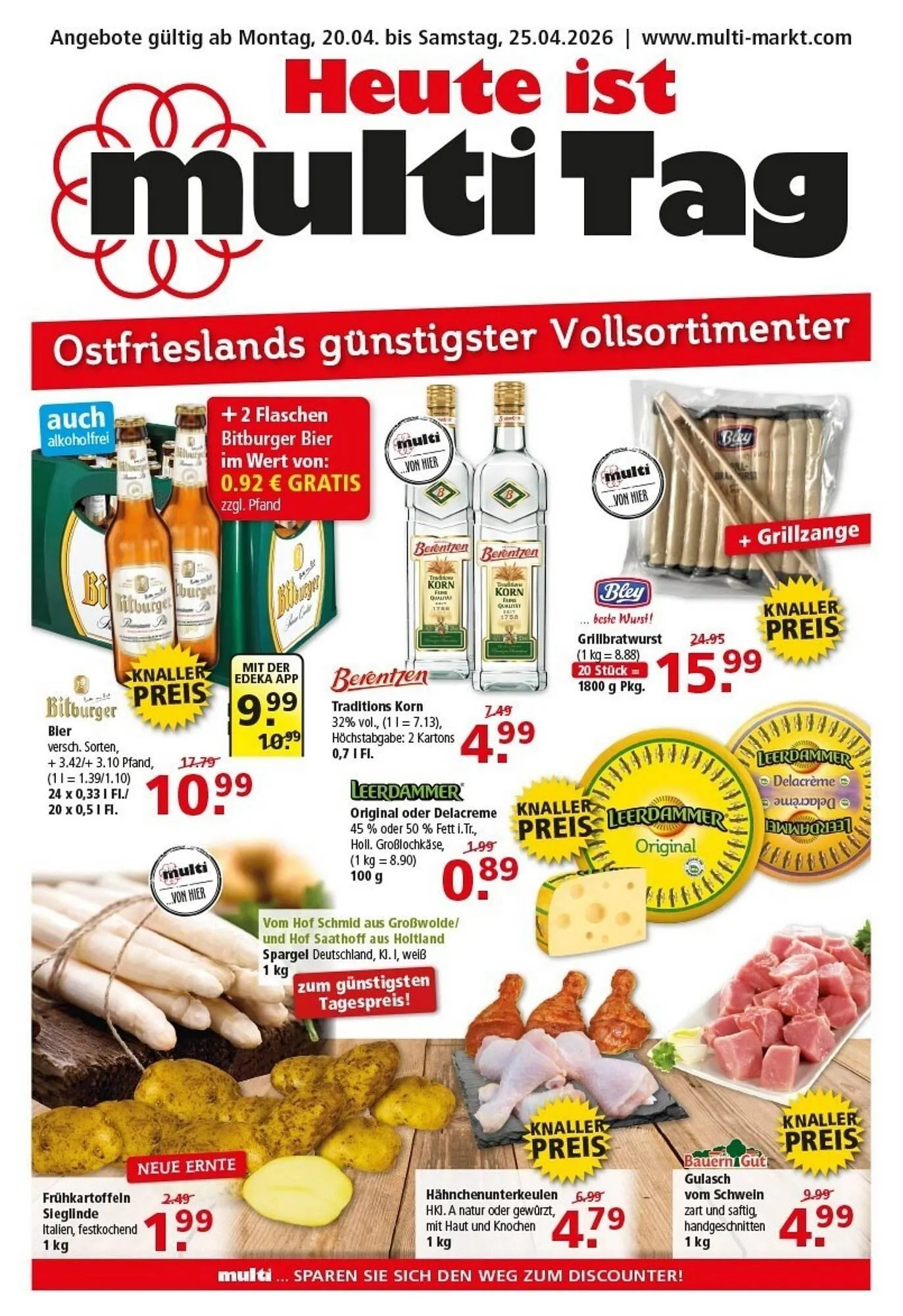 Multi Markt Prospekt von 20. April bis 25. April 2026 - Prospekt seite 1
