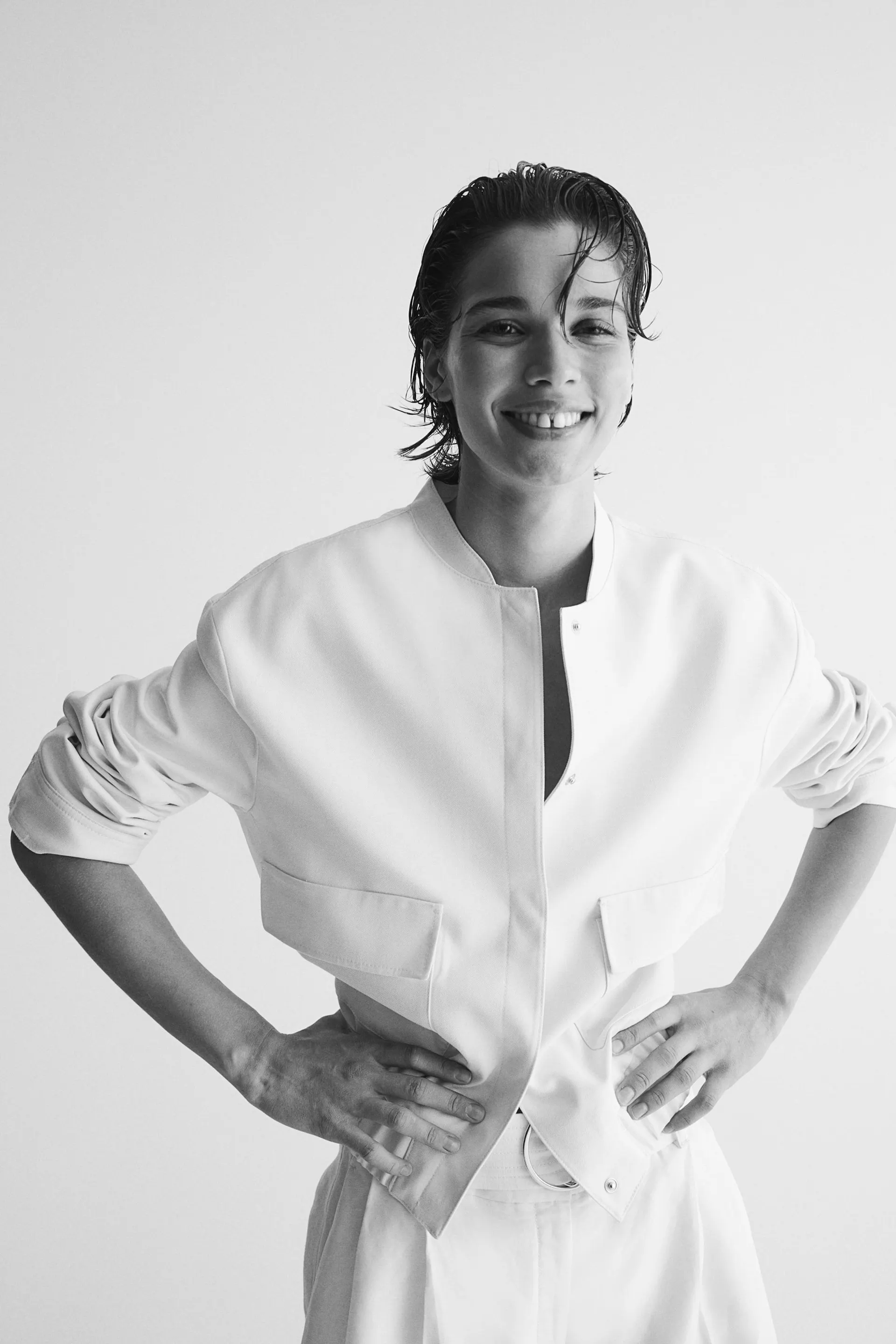 Jachetă supradimensionată din twill