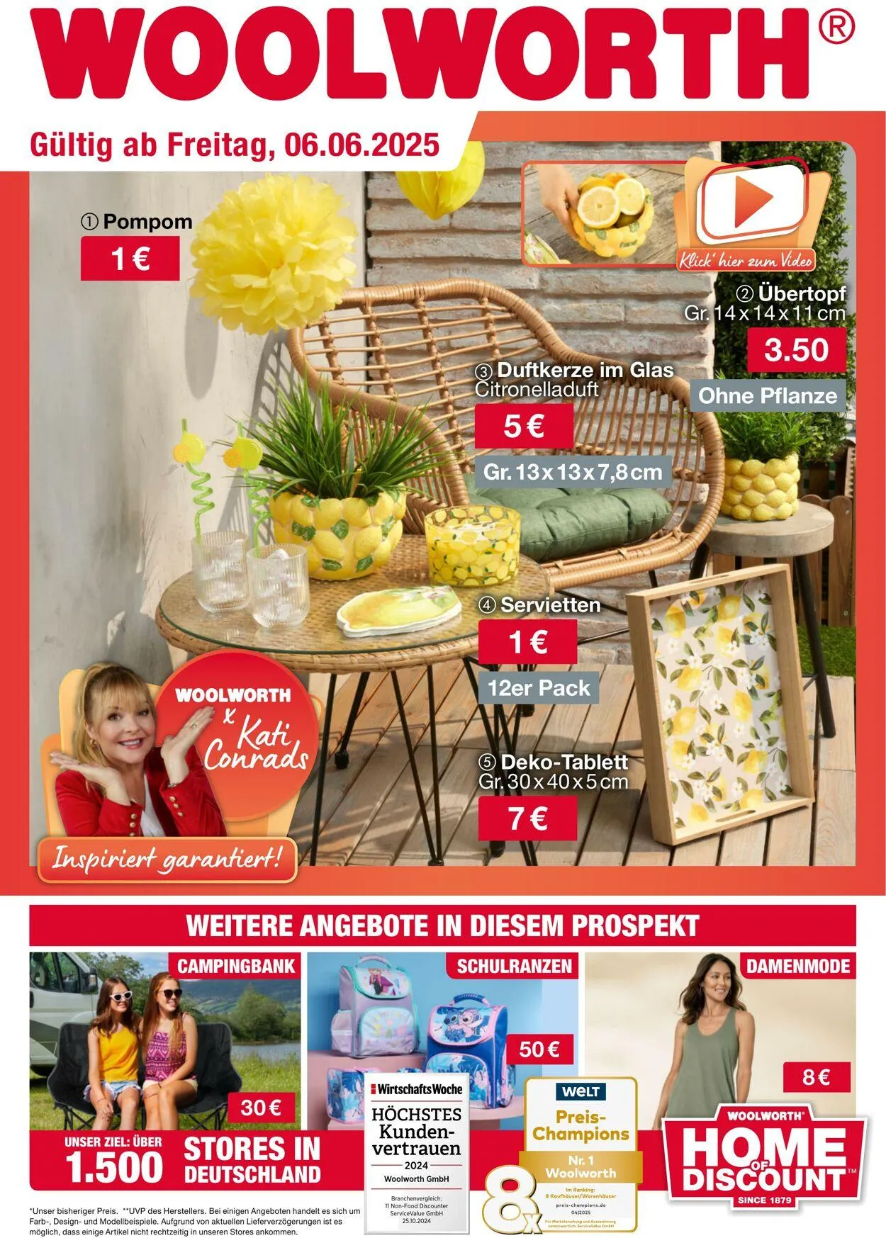 Woolworth Aktueller Prospekt von 11. Juni bis 25. Juni 2025 - Prospekt seite 1