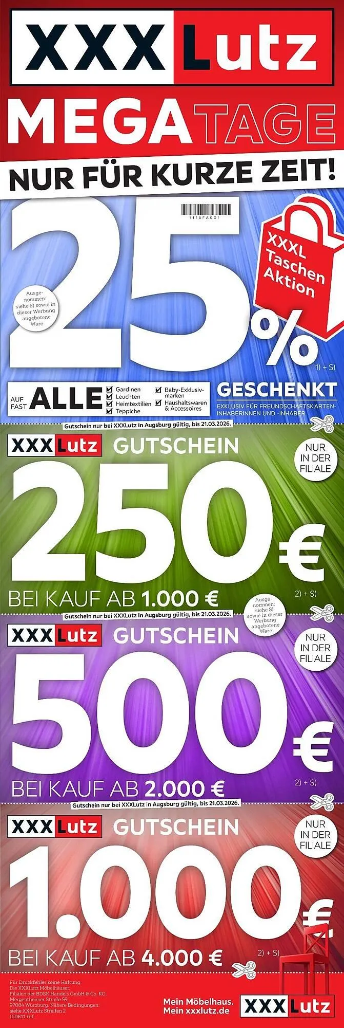 XXXLutz Prospekt von 12. März bis 22. März 2026 - Prospekt seite 1