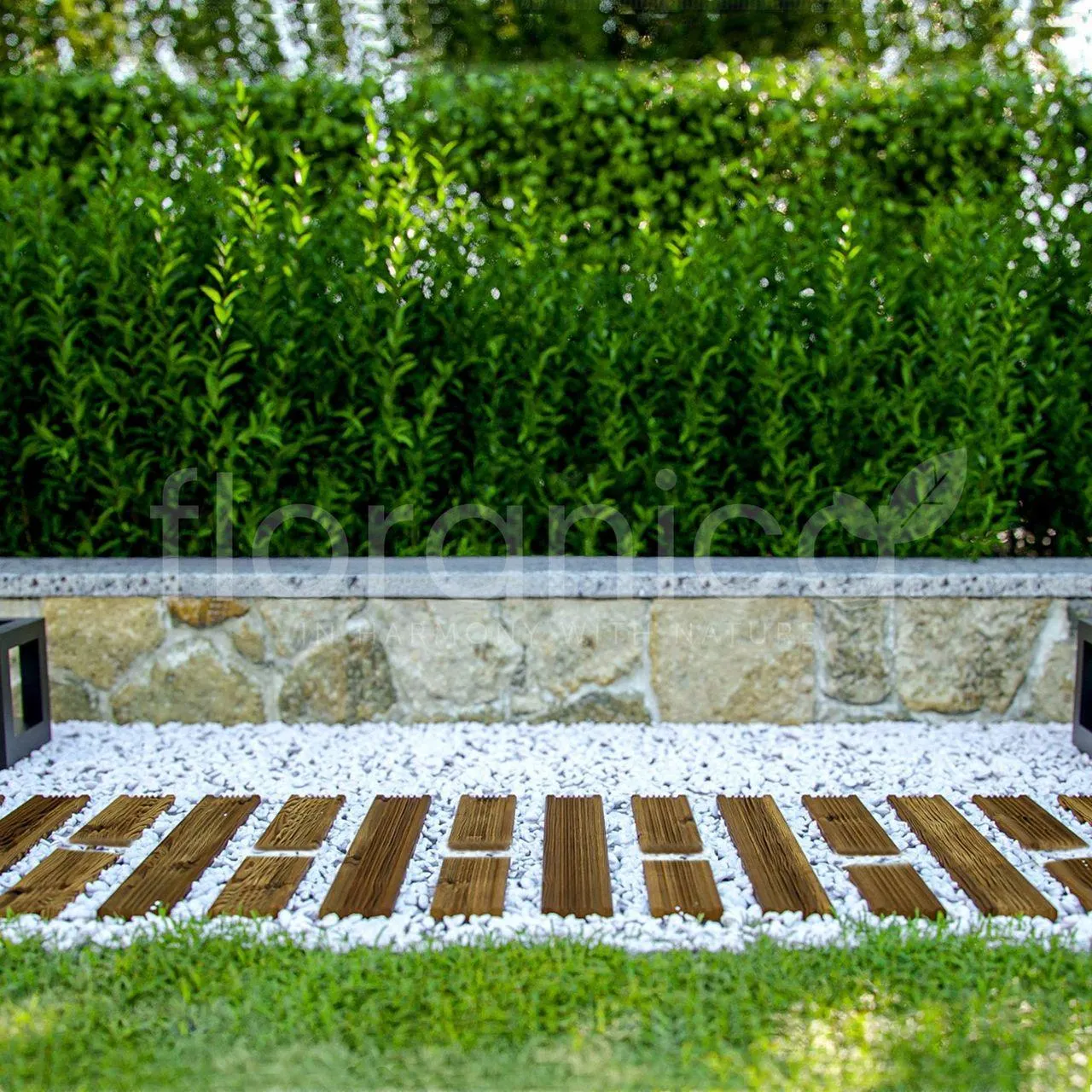 Gartenweg Rollweg 50 cm x 6 m Braun kürzbar Lärchenholz Laufweg Garten Deko