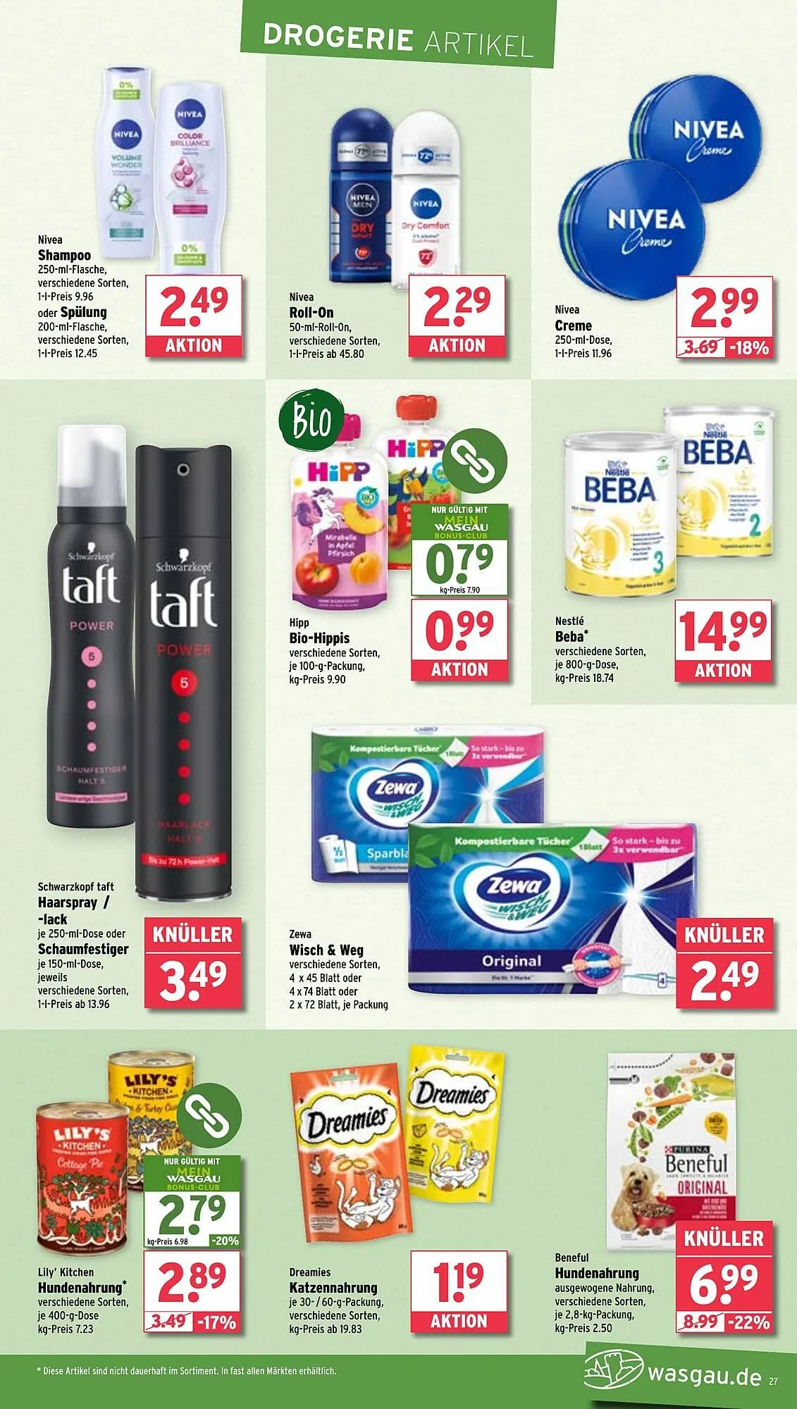 Wasgau Prospekt von 31. März bis 5. April 2025 - Prospekt seite 27