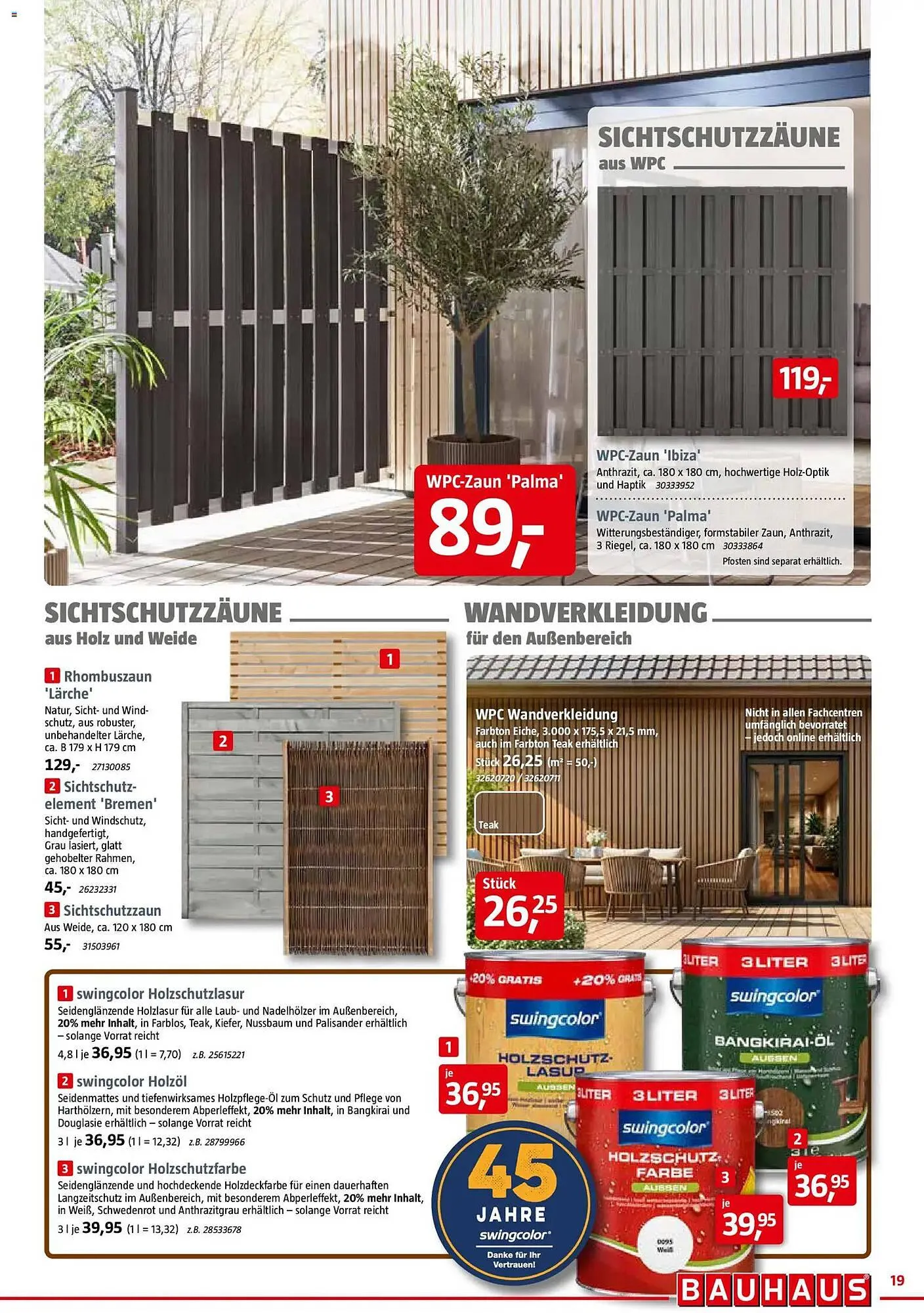 Bauhaus Prospekt von 28. Februar bis 28. März 2026 - Prospekt seite 19