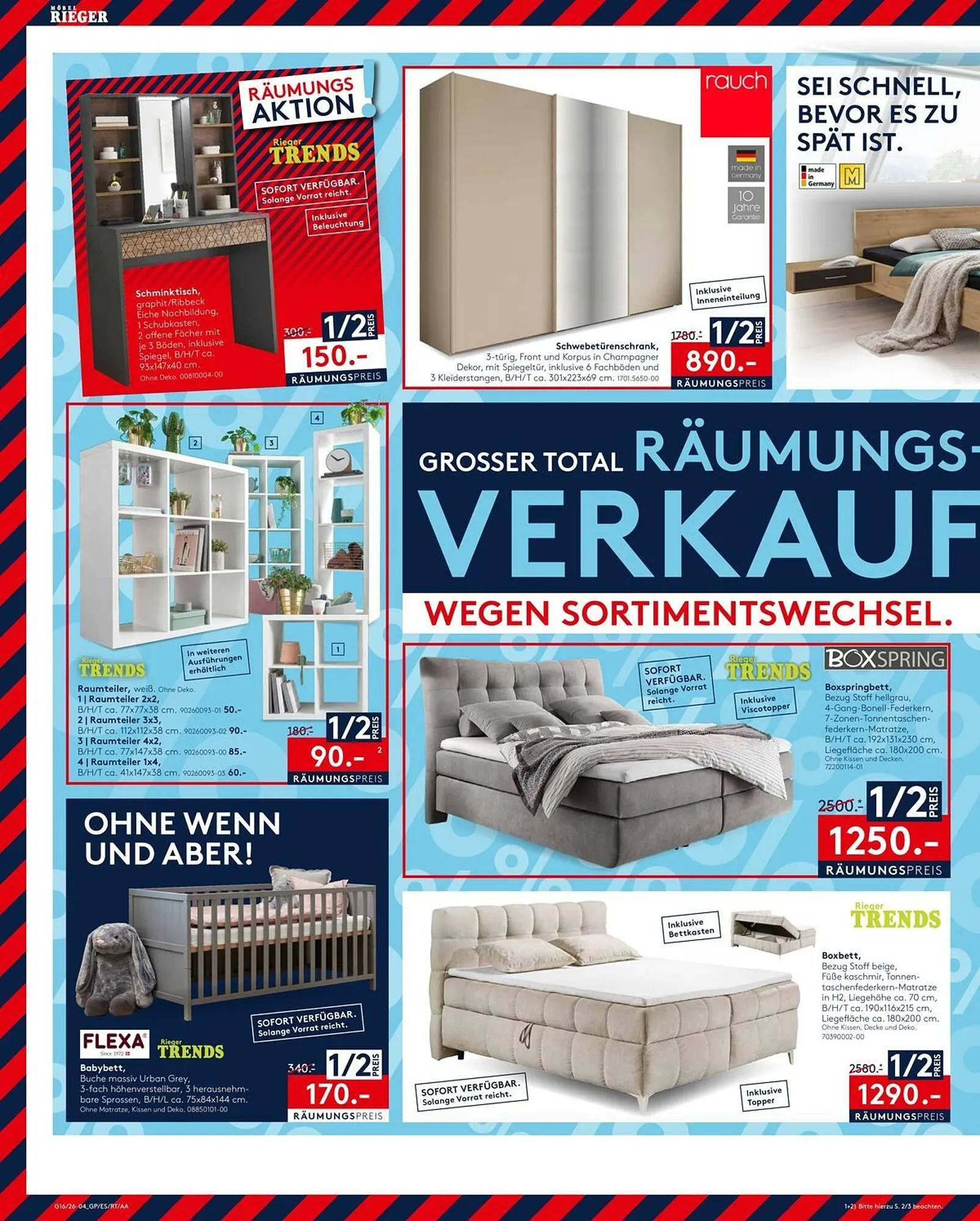 Möbel Rieger Prospekt von 15. April bis 28. April 2026 - Prospekt seite 4