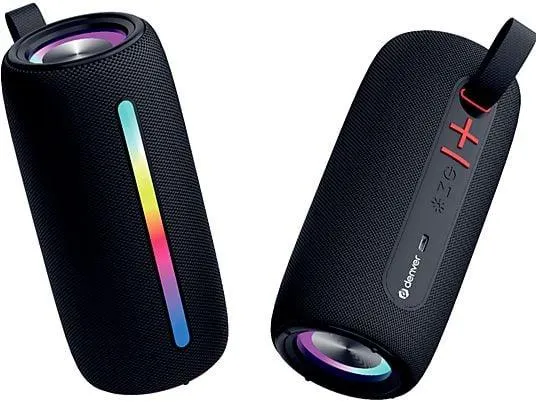 DENVER Denver BTL-360 portable Bluetooth Speaker mit Beleuchtung Black Neu Lautsprecher, schwarz