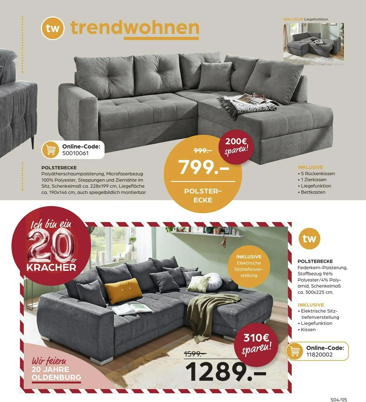 SB Möbel Boss Aktueller Prospekt von 9. April bis 23. April 2025 - Prospekt seite 5