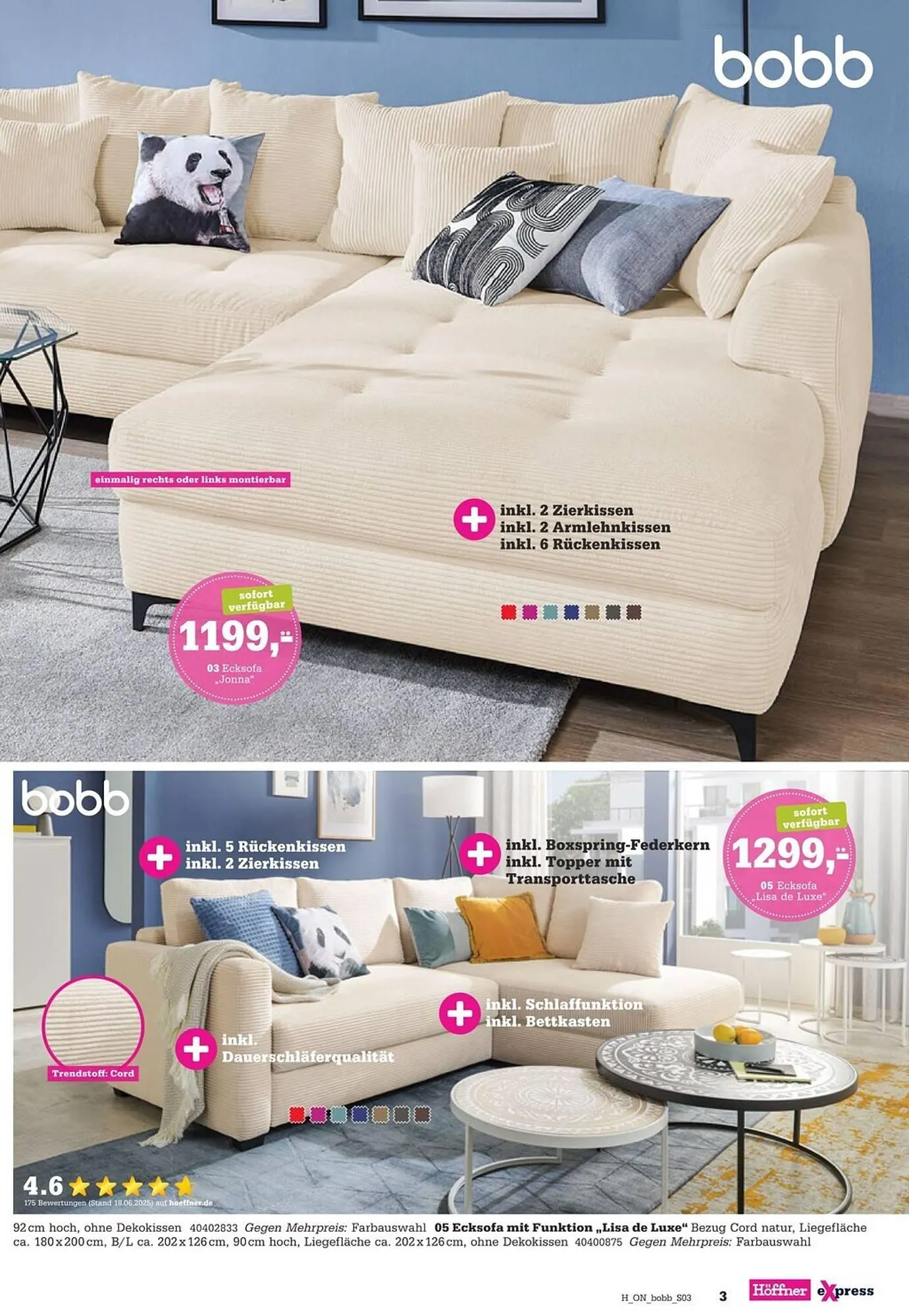 Höffner Prospekt von 16. Juli bis 29. Juli 2025 - Prospekt seite 3