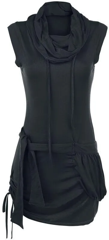 "High Neck Dress" Kurzes Kleid schwarz von RED by EMP