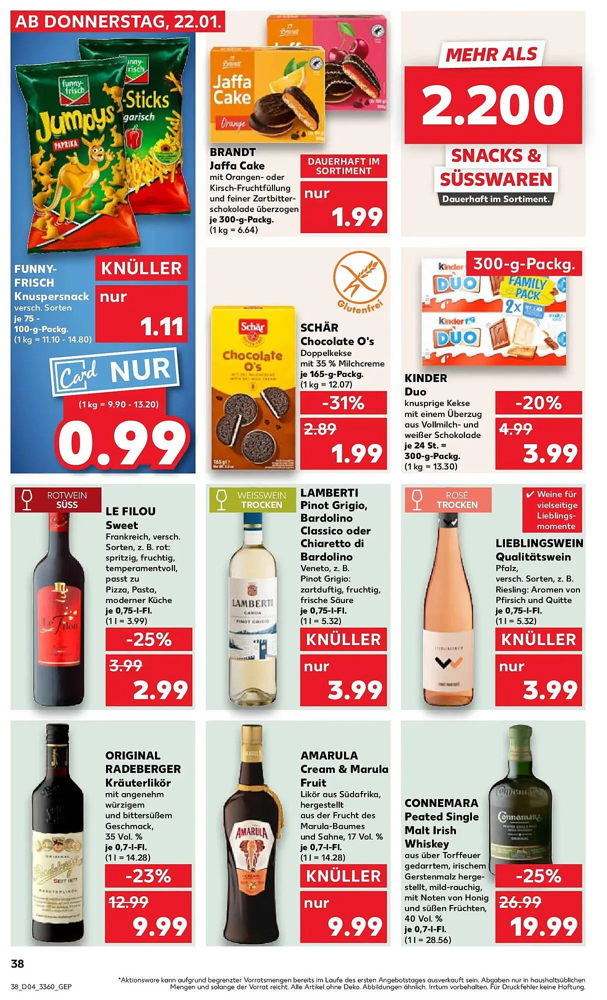 Kaufland Prospekt von 25. Januar bis 28. Januar 2026 - Prospekt seite 38