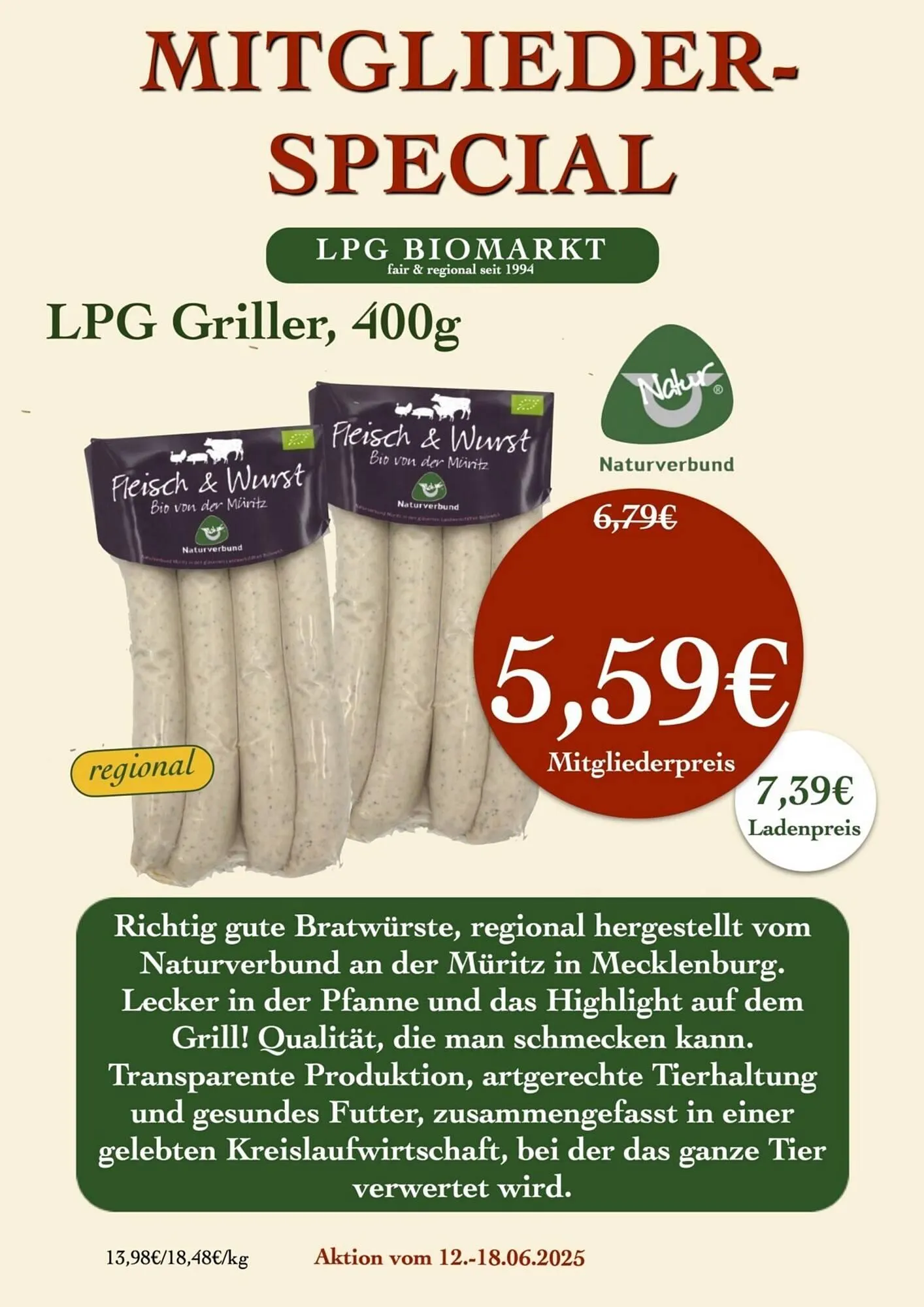 LPG Biomarkt Prospekt von 12. Juni bis 18. Juni 2025 - Prospekt seite 10
