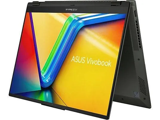 ASUS Vivobook S 16 Flip TN3604YA-MC060W, Convertible, mit 16 Zoll Display Touchscreen, AMD Ryzen™ 7 7730U Prozessor, 16 GB RAM, 512 GB SSD, AMD Radeon™ Onboard Graphics, Midnight Black, Windows 11 Home