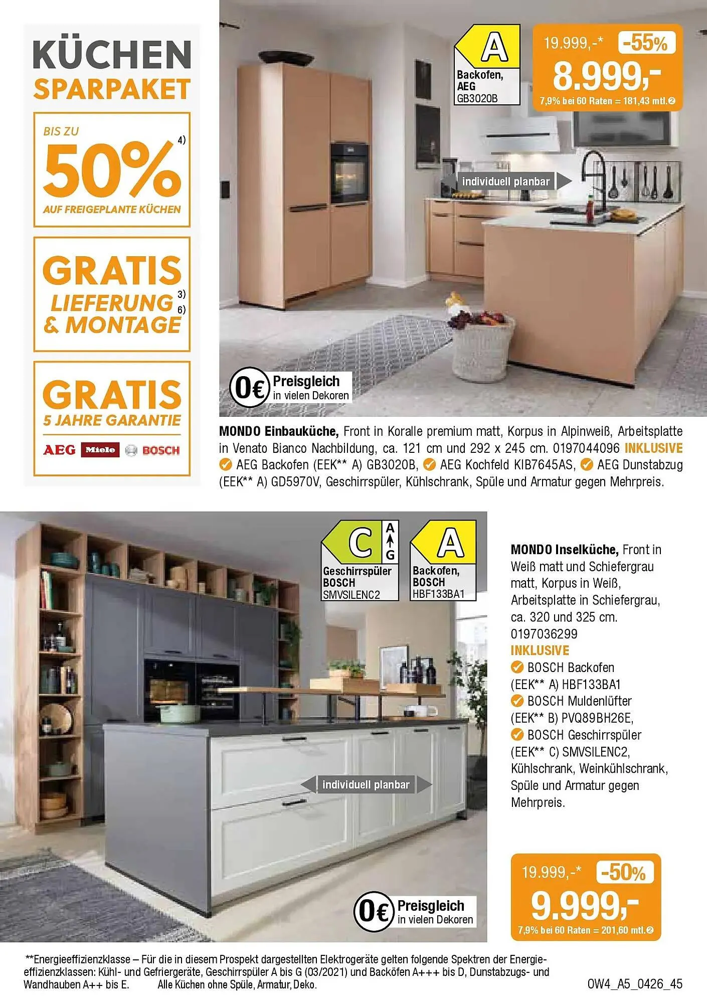 Opti Wohnwelt Prospekt von 1. April bis 18. April 2026 - Prospekt seite 45