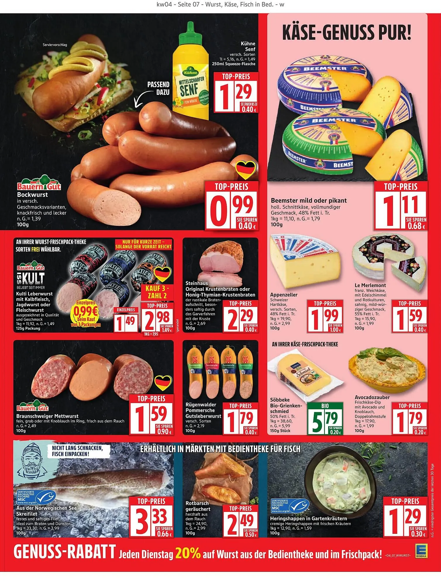 Edeka Prospekt von 19. Januar bis 24. Januar 2026 - Prospekt seite 7