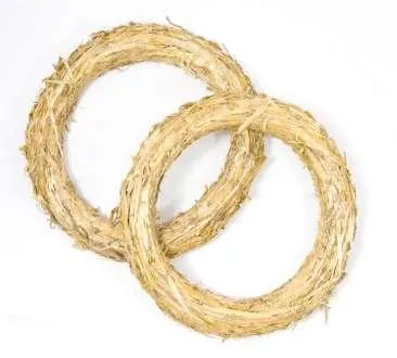 Strohkränze, 25 cm, 2 Stück