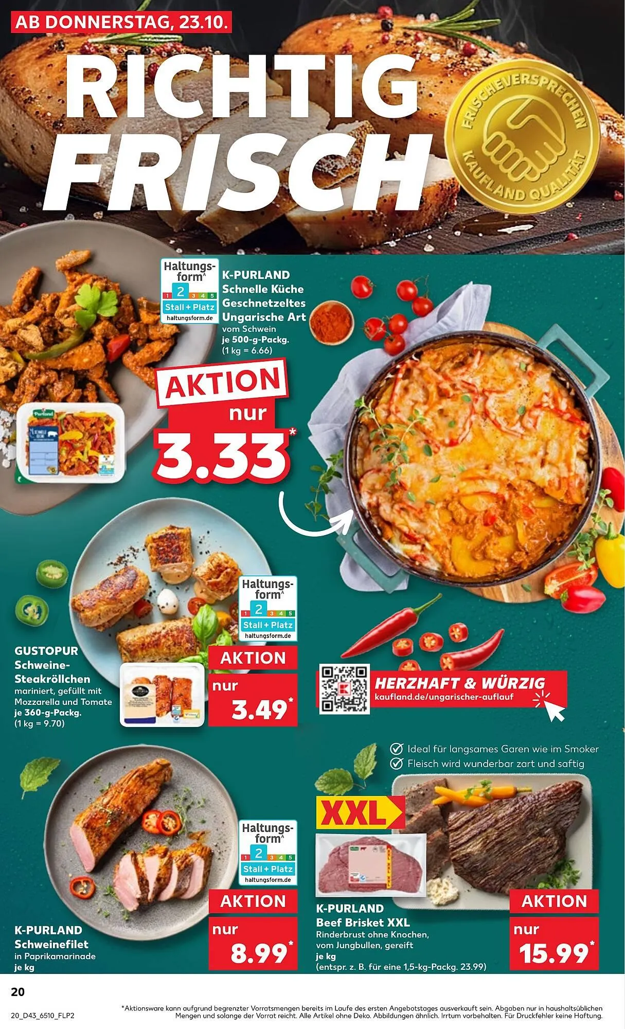 Kaufland Prospekt von 23. Oktober bis 29. Oktober 2025 - Prospekt seite 20