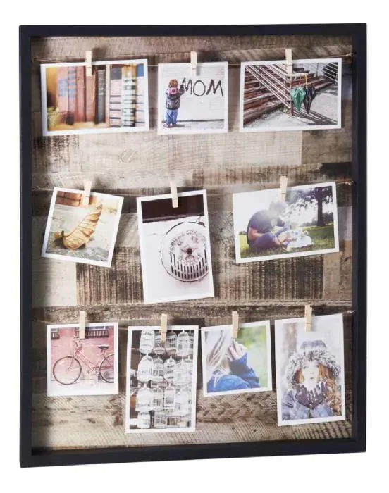 Bilderrahmen mit 10 Klammern, schwarz