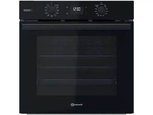 BAUKNECHT BBA2S85PU1K, Einbaubackofen (Einbaugerät, 71 l, 595 mm breit), Dampfgarfunktion