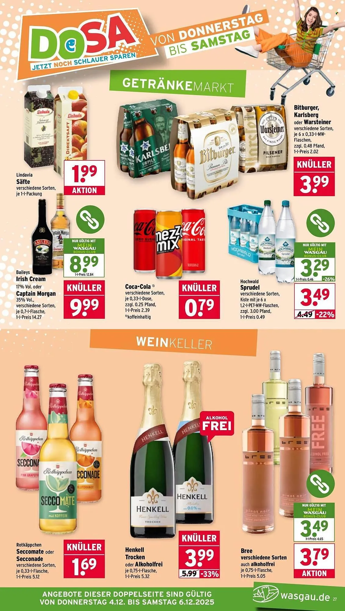 Wasgau Prospekt von 1. Dezember bis 6. Dezember 2025 - Prospekt seite 27