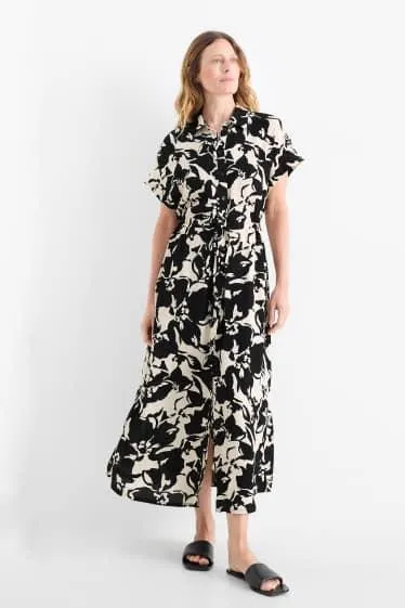 Viscose shirt dress - floral