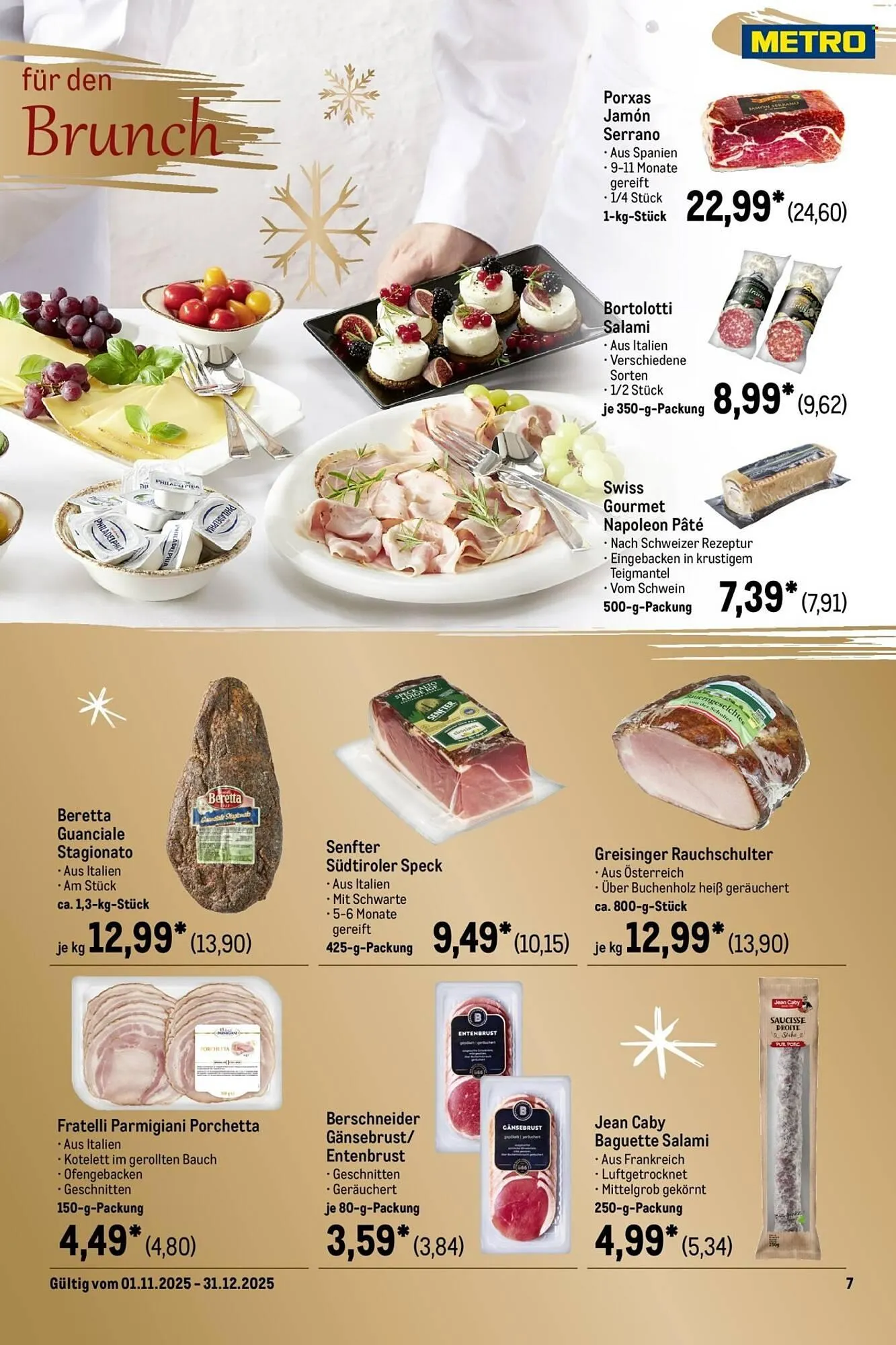 METRO Prospekt von 1. November bis 31. Dezember 2025 - Prospekt seite 7