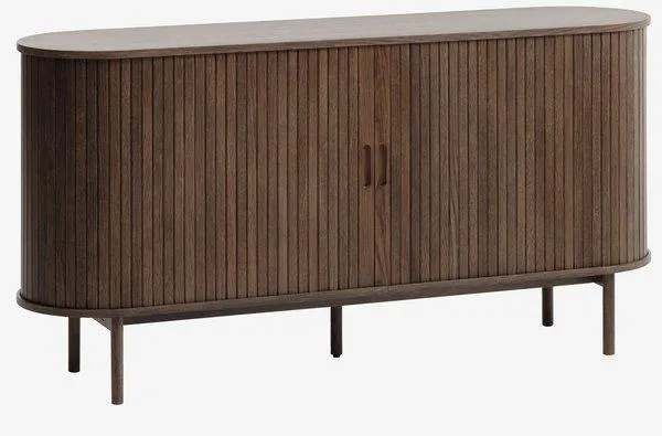 Credenza LYNGVIG 160 cm 2 ante a tamburo rovere scuro