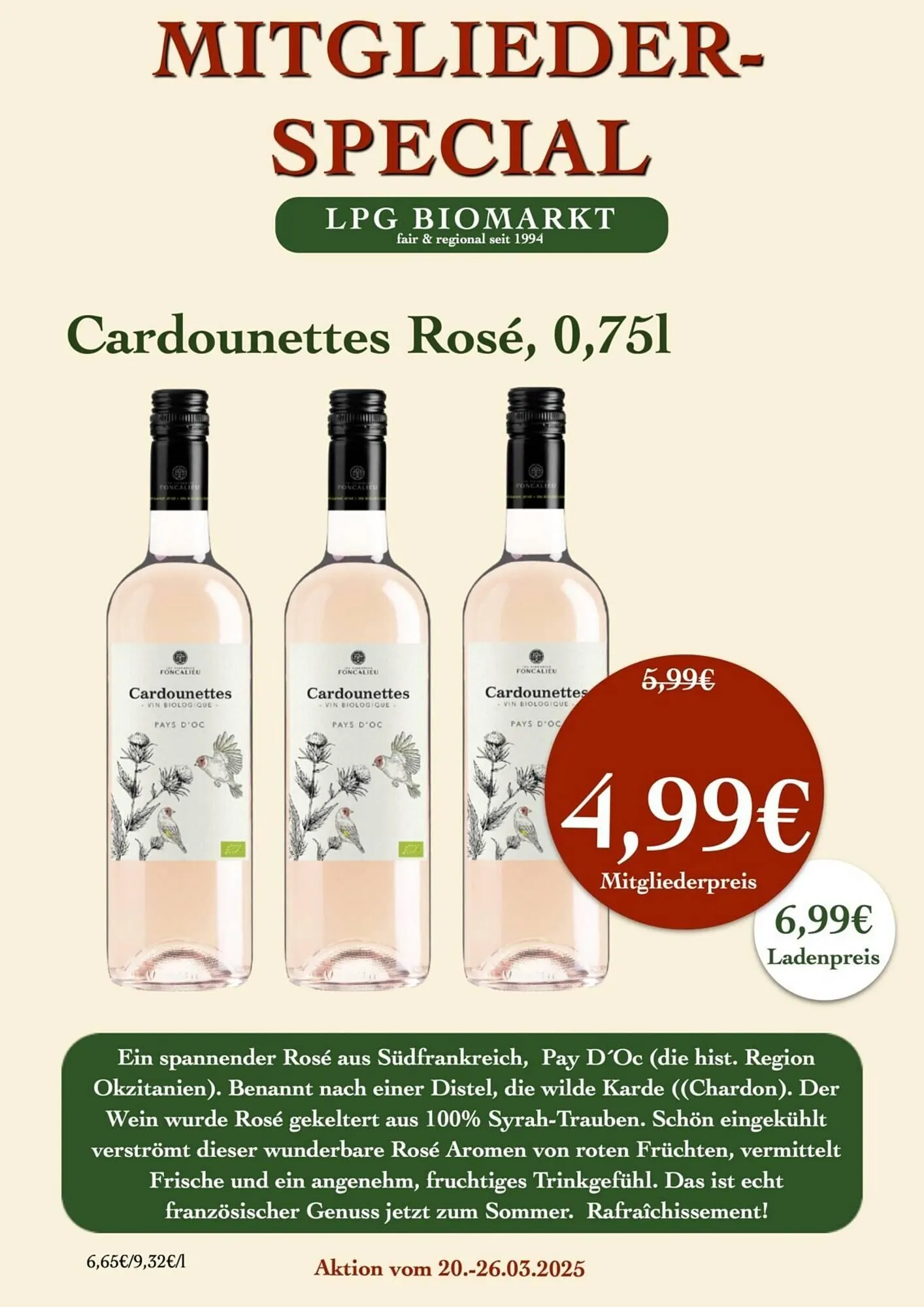 LPG Biomarkt Prospekt von 20. März bis 26. März 2025 - Prospekt seite 14