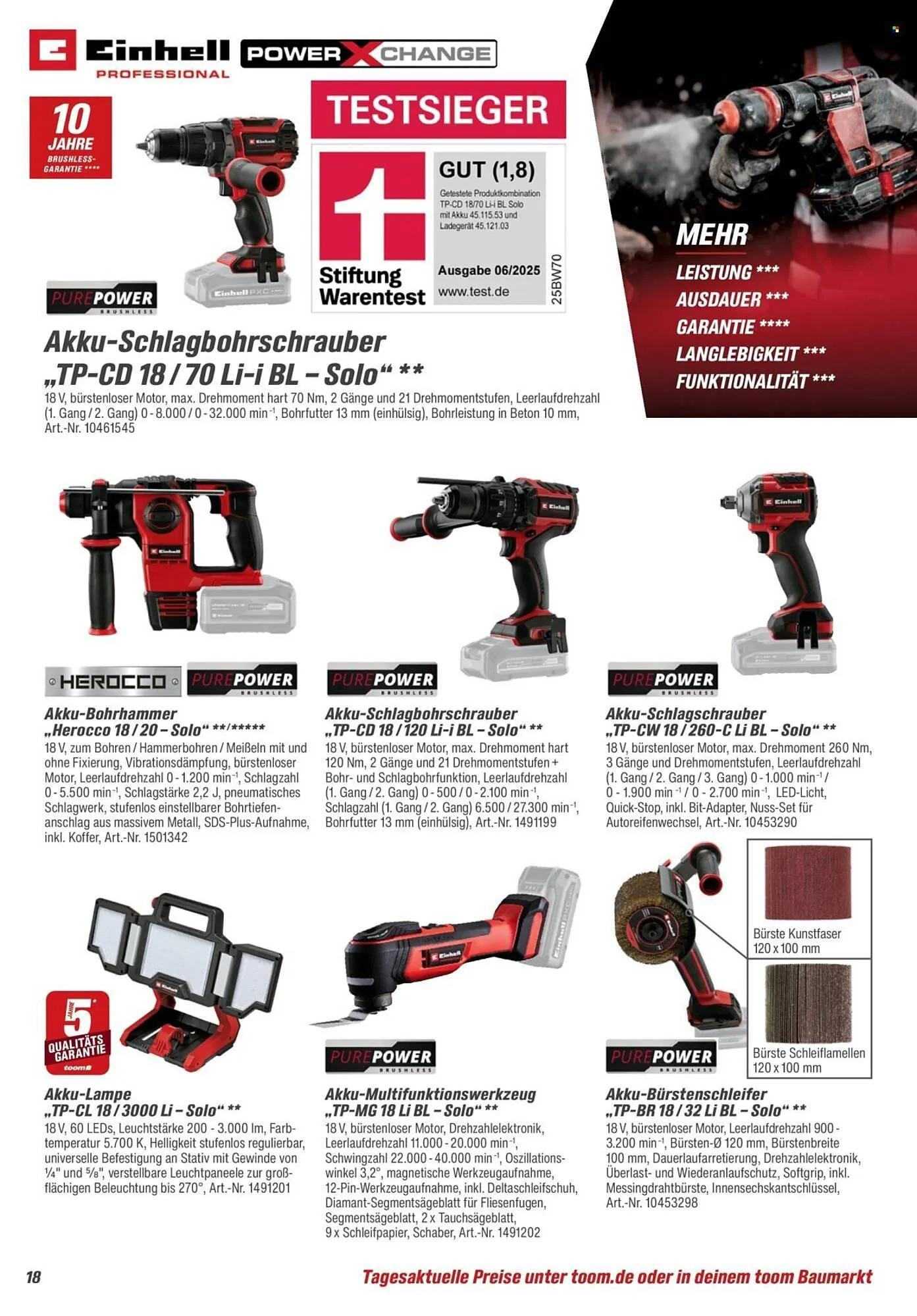 Toom Baumarkt Prospekt von 28. März bis 30. Juni 2026 - Prospekt seite 18