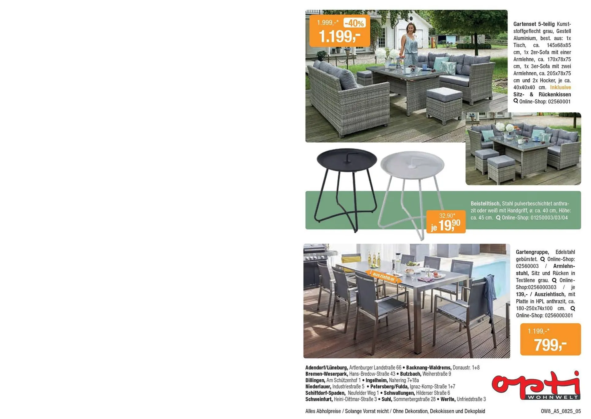 Opti Wohnwelt Prospekt von 25. Juli bis 23. August 2025 - Prospekt seite 5