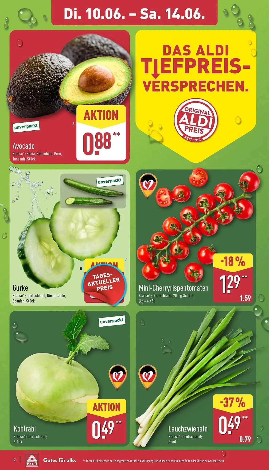 Aldi Nord Prospekt von 10. Juni bis 14. Juni 2025 - Prospekt seite 2