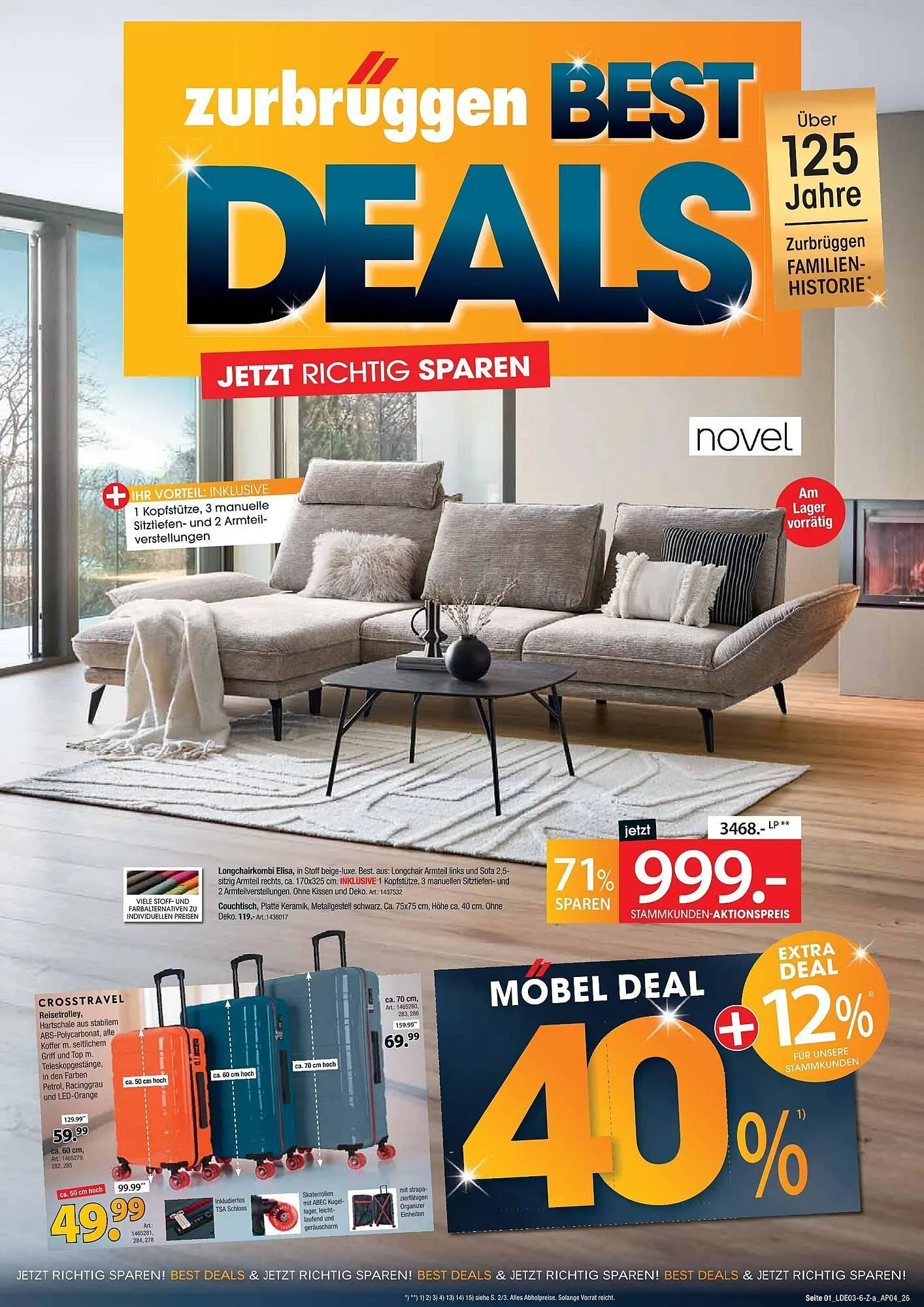 Zurbrüggen Prospekt von 28. März bis 11. April 2026 - Prospekt seite 1