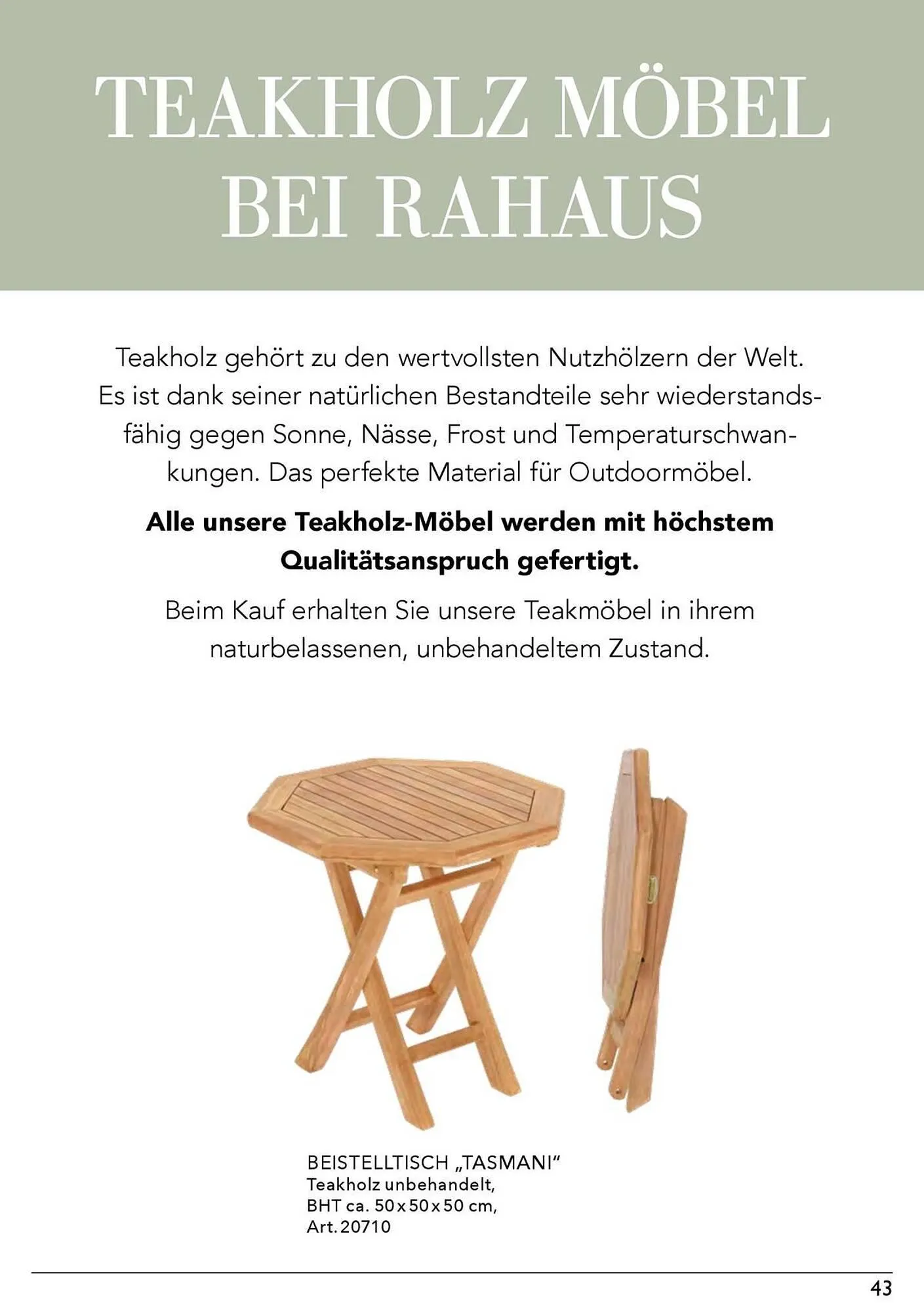 Rahaus Katalog von 7. April bis 31. Dezember 2026 - Prospekt seite 43