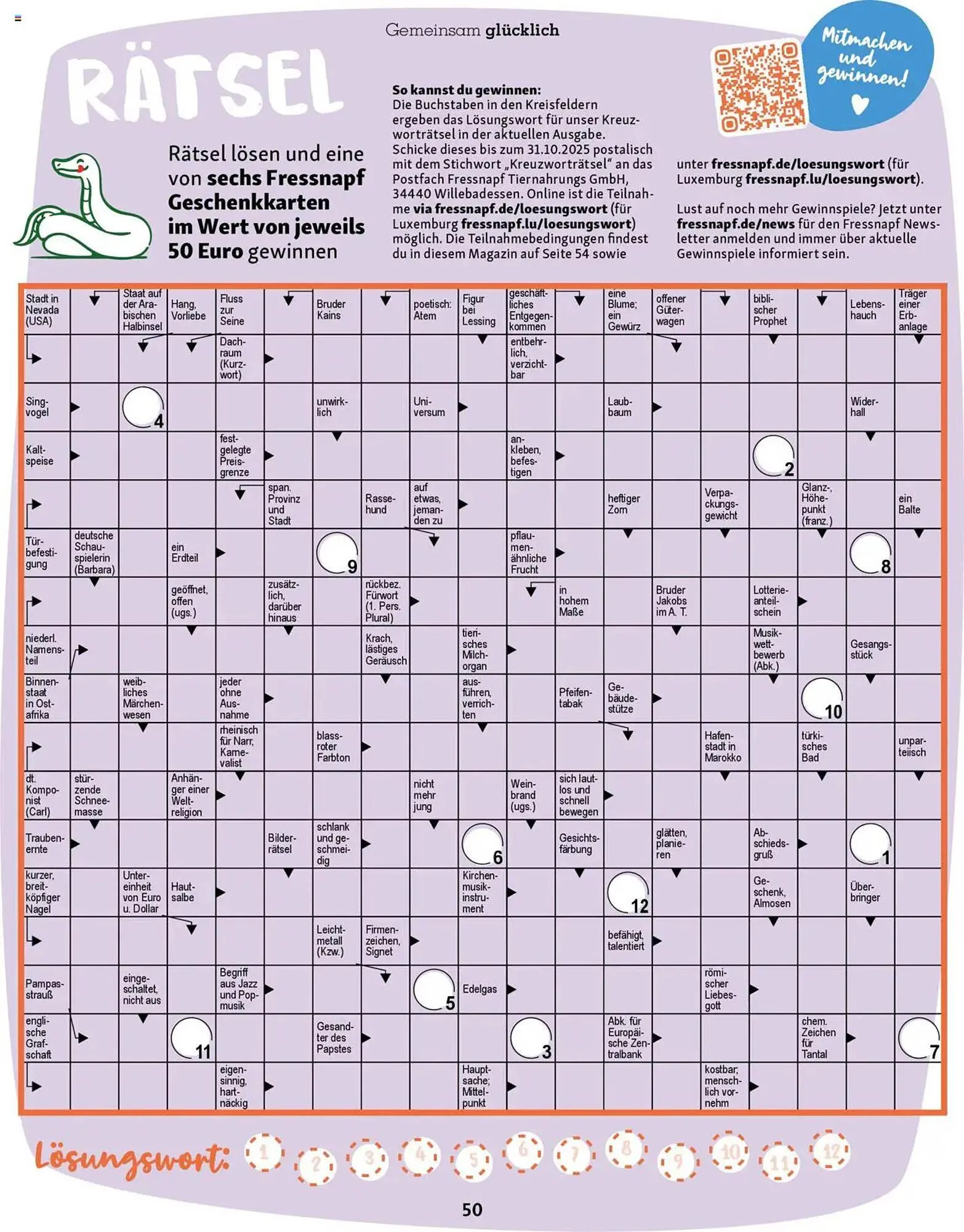 Fressnapf Magazin von 1. September bis 31. Oktober 2025 - Prospekt seite 50