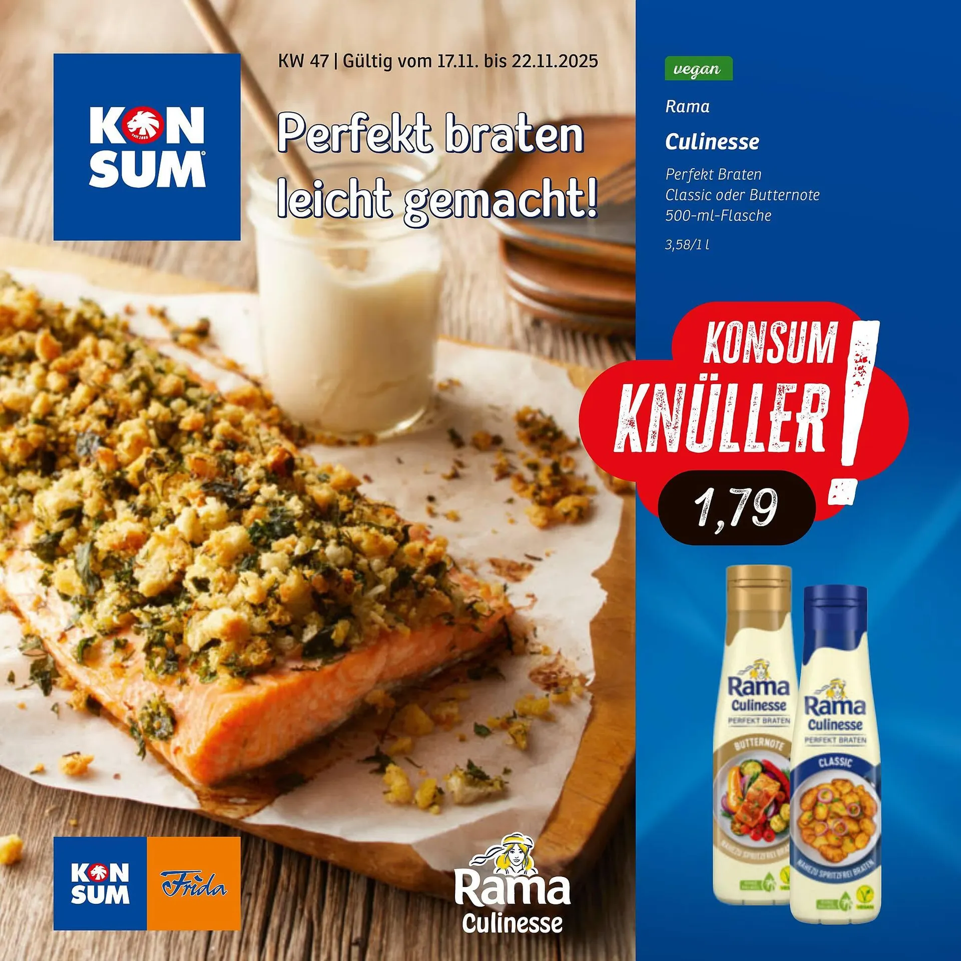KONSUM Prospekt von 17. November bis 22. November 2025 - Prospekt seite 1