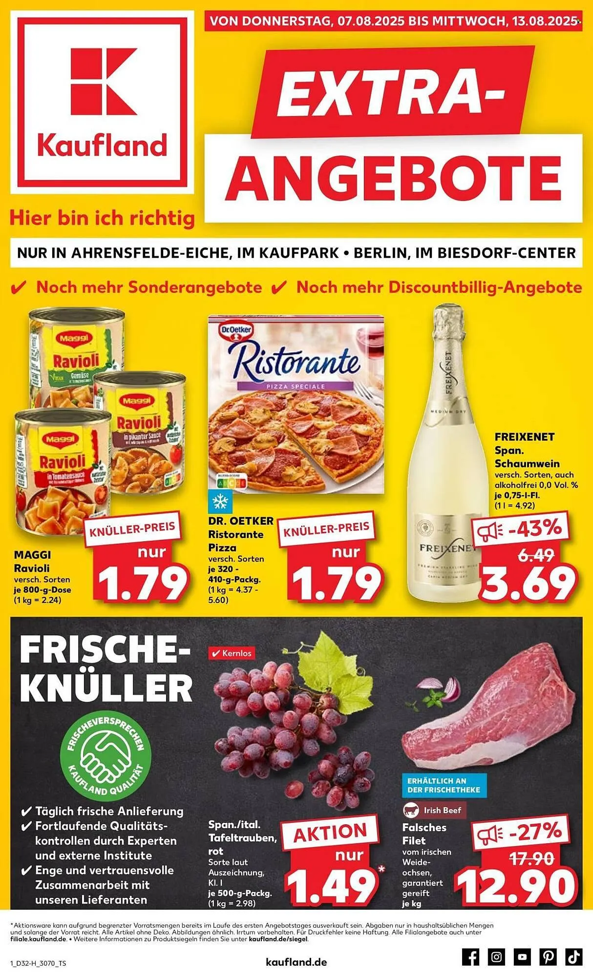 Kaufland Prospekt von 7. August bis 13. August 2025 - Prospekt seite 1