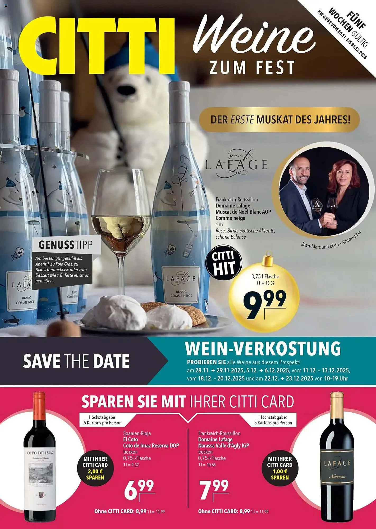 CITTI Markt Prospekt von 26. November bis 31. Dezember 2025 - Prospekt seite 1