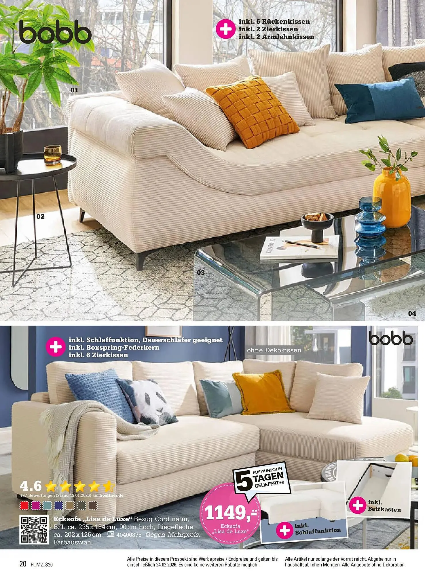 Höffner Prospekt von 10. Februar bis 24. Februar 2026 - Prospekt seite 20