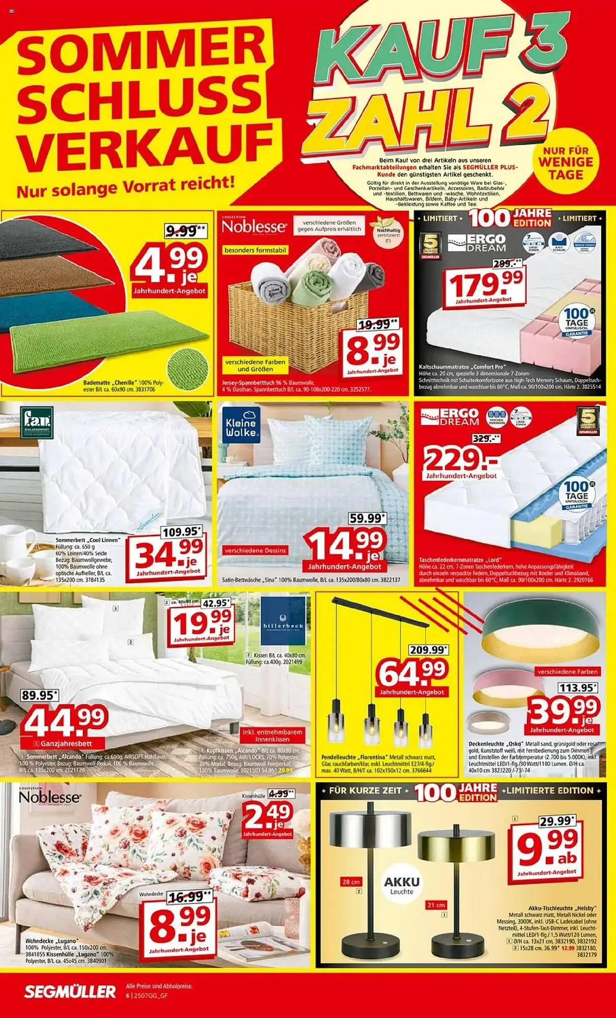 Segmüller Prospekt von 20. Juli bis 26. Juli 2025 - Prospekt seite 6