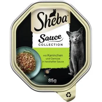 Sheba Sauce Collection 22 x 85 g mit Kaninchen und Gemüse, in Sauce