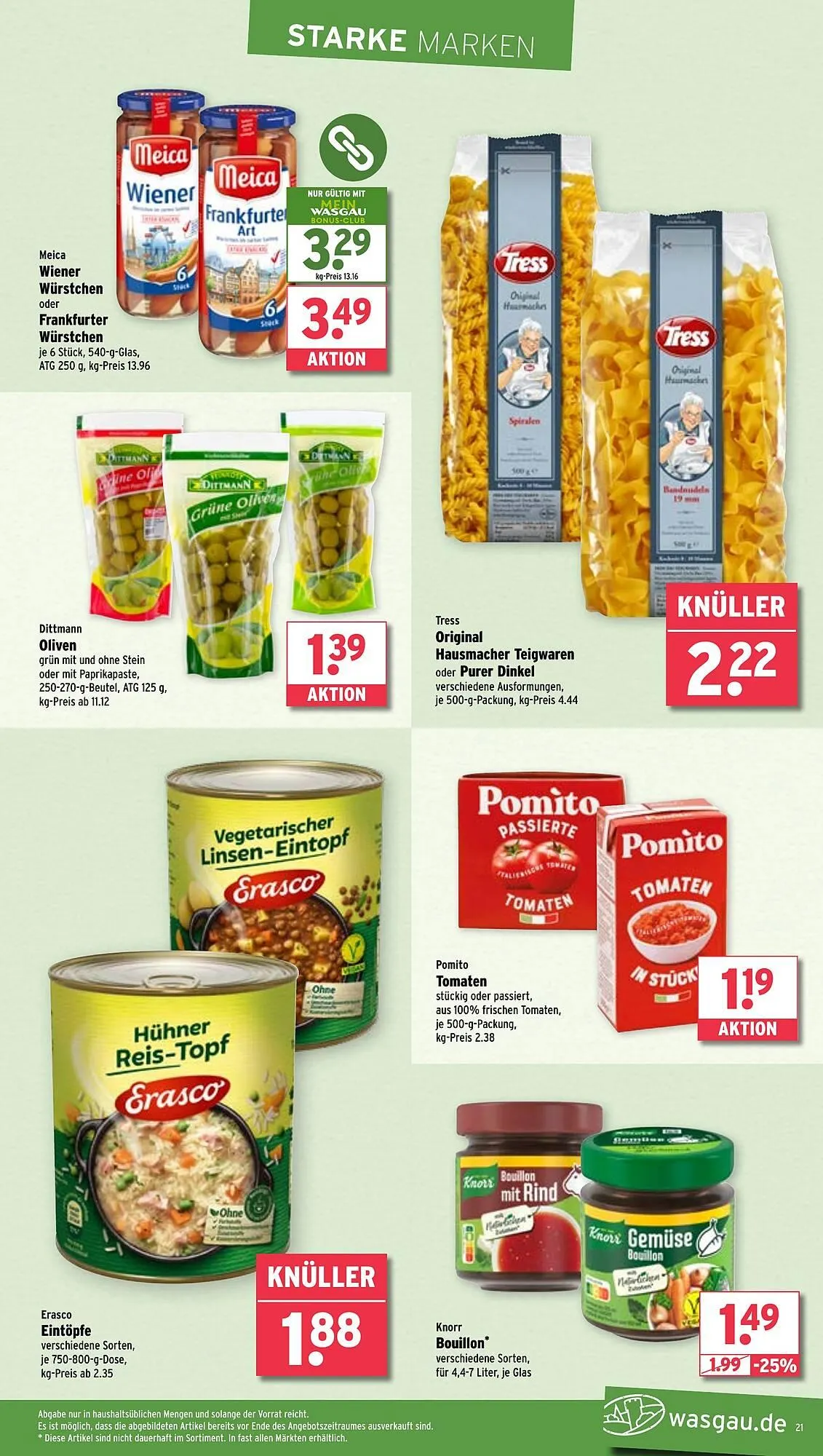 Wasgau Prospekt von 31. März bis 5. April 2025 - Prospekt seite 21
