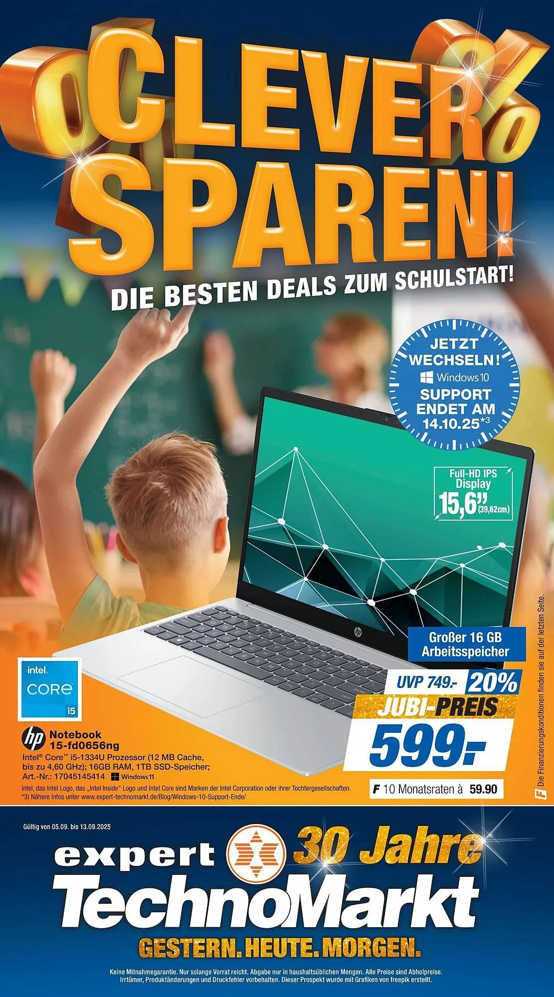 Expert Technomarkt Prospekt von 5. September bis 13. September 2025 - Prospekt seite 1