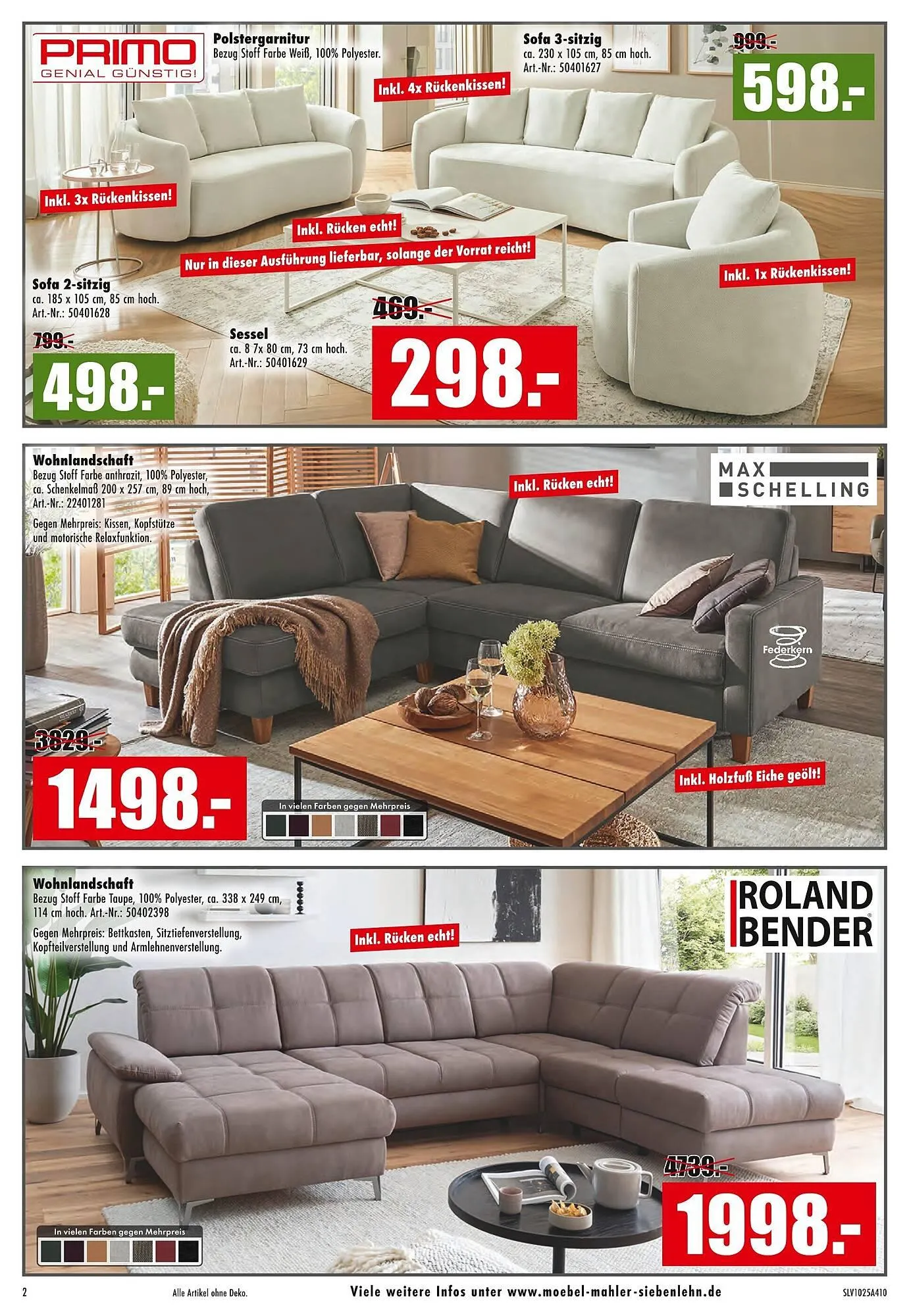 Möbel Mahler Katalog von 29. Oktober bis 4. November 2025 - Prospekt seite 2
