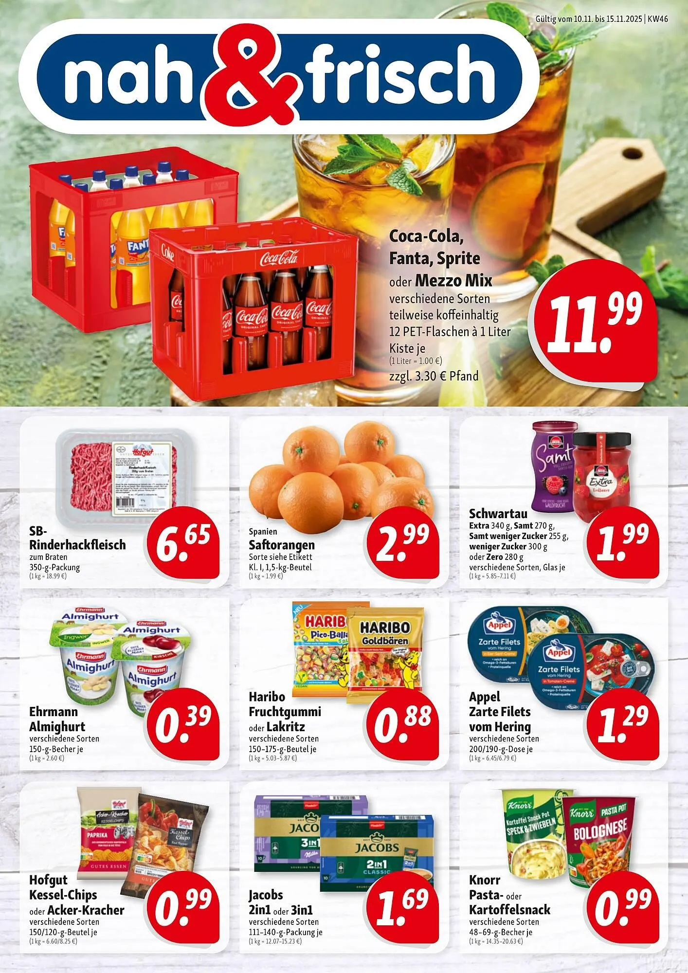 Nah & Frisch Prospekt von 10. November bis 15. November 2025 - Prospekt seite 1