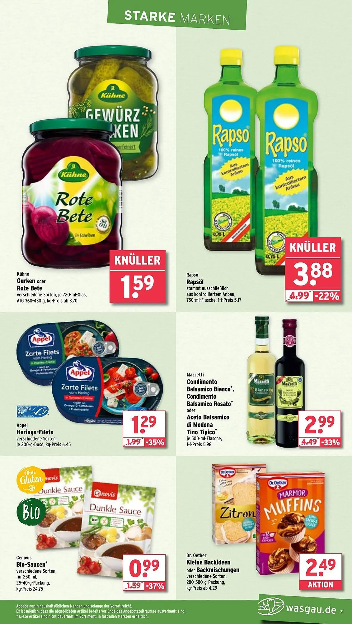 Wasgau Prospekt von 24. März bis 29. März 2025 - Prospekt seite 21