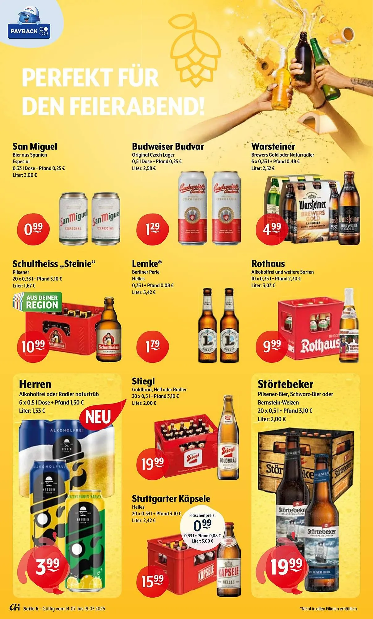Getränke Hoffmann Prospekt von 14. Juli bis 19. Juli 2025 - Prospekt seite 6
