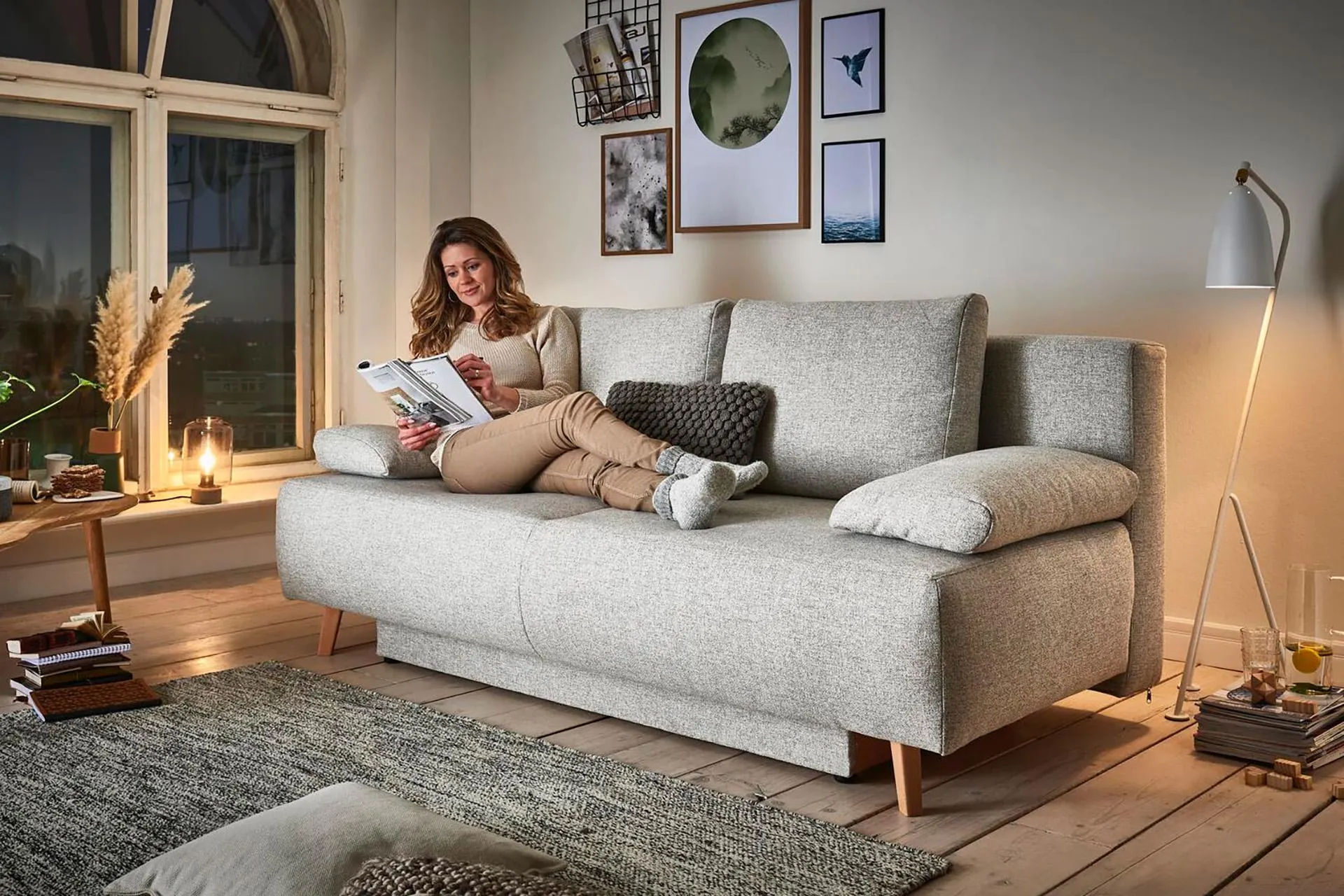 Schlafsofa Jacy mit Bettkasten