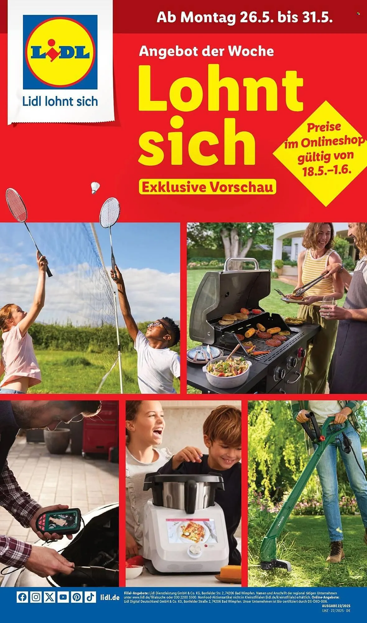 Lidl Prospekt von 26. Mai bis 31. Mai 2025 - Prospekt seite 1