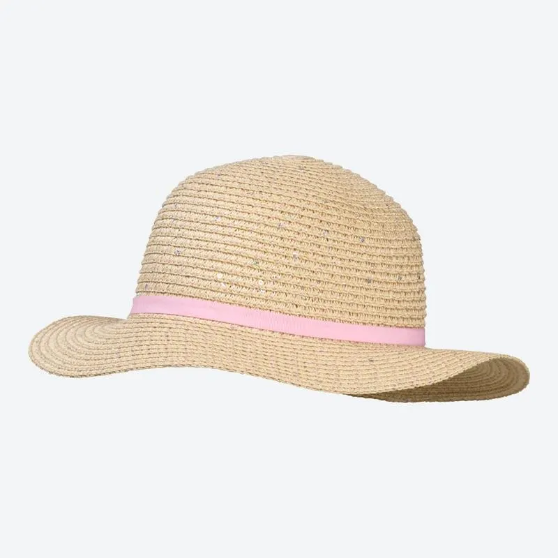 Kinder-Mädchen-Strohhut mit Pailletten