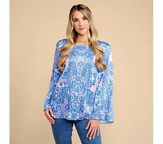 SCHIFFHAUER MUNICH® Bluse, 1/1-Arm Plissee Bänder zum Binden leger weit